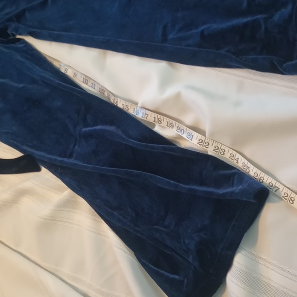 Crushed Velour Navy Blue Lounge Pants - Picture 4 of 4